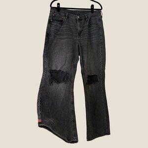 American Eagle 90s Bootcut Jeans Womens Black Cotton Blend Size 14 Short